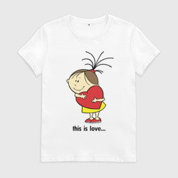 Женская футболка хлопок This is love