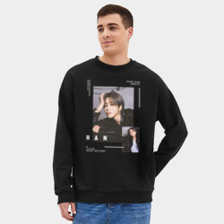 Мужской свитшот oversize без начеса хлопок Stray kids Han Jisung - фото 2