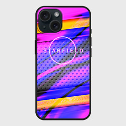 Чехол силиконовый для Apple iPhone 15 матовый Starfield geometry game