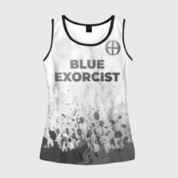 Женская майка 3D Blue Exorcist - white gradient посередине