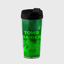 Термокружка-непроливайка Tomb Raider - green gradient посередине