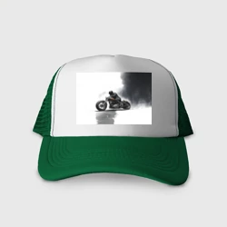 Кепка тракер с сеткой Крутой байкер скетч