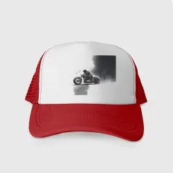 Кепка тракер с сеткой Крутой байкер скетч