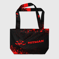 Пляжная сумка 3D Hitman - red gradient по-горизонтали
