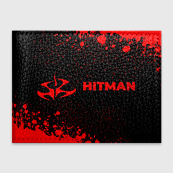 Обложка для студенческого билета Hitman - red gradient по-горизонтали