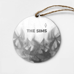 Деревянная игрушка круг The Sims - white gradient посередине