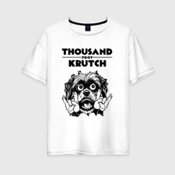 Женская футболка хлопок Oversize Thousand Foot Krutch - rock dog