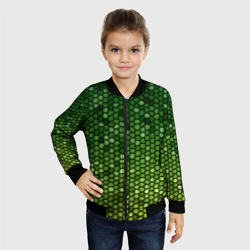 Детский бомбер 3D Мозаика под зеленую змею - фото 2