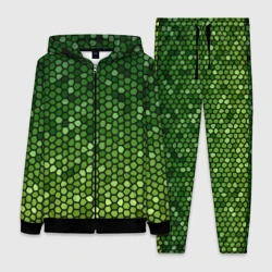 Женский костюм 3D Мозаика под зеленую змею