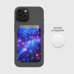 Картхолдер Magsafe магнитный Неоновые созвездия космоса - фото 2