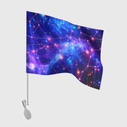 Флаг для автомобиля Неоновые созвездия космоса