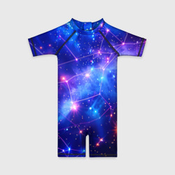 Детский купальный костюм 3D Неоновые созвездия космоса