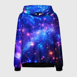 Мужская толстовка 3D Неоновые созвездия космоса