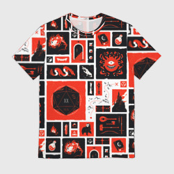 Мужская футболка 3D Dungeons and dragons pattern