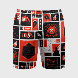 Мужские шорты спортивные Dungeons and dragons pattern