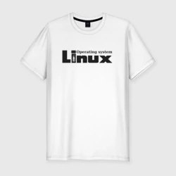 Мужская футболка хлопок Slim Система linux свободный код