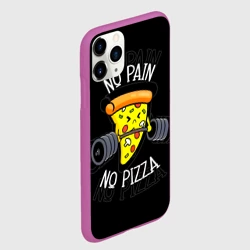Чехол для iPhone 11 Pro матовый No pain - no pizza  - фото 2