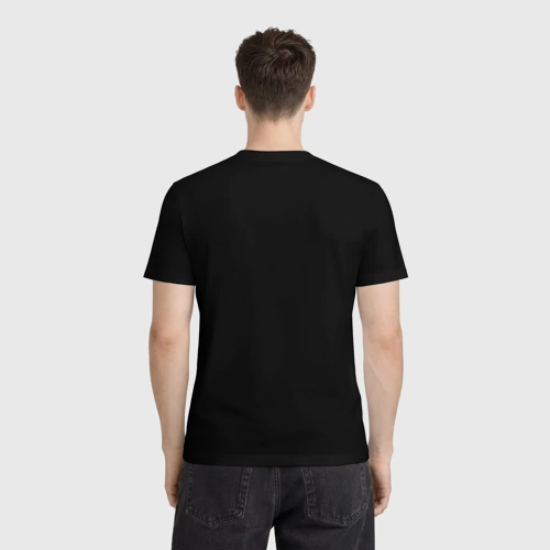 Мужская футболка 3D с принтом No pain - no pizza, вид сзади #2