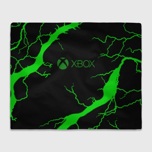 Плед 3D с принтом Xbox storm, вид спереди #2