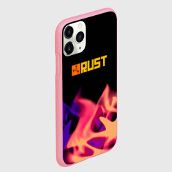 Чехол для iPhone 11 Pro Max матовый RUST neon fire - фото 2