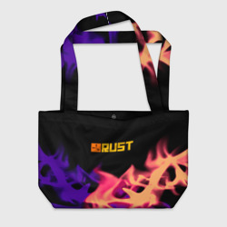 Пляжная сумка 3D RUST neon fire