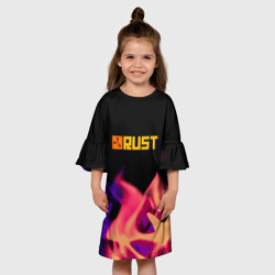 Детское платье 3D RUST neon fire - фото 2