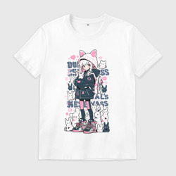 Мужская футболка хлопок Chiaki Nanami - Neko Danganronpa