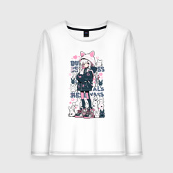 Женский лонгслив хлопок Chiaki Nanami - Neko Danganronpa