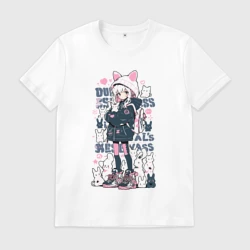 Мужская футболка хлопок Chiaki Nanami - Neko Danganronpa