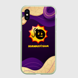 Чехол для iPhone XS Max матовый Serious Sam абстракция