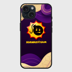 Чехол силиконовый для Apple iPhone 15 матовый Serious Sam абстракция