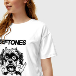 Женская футболка хлопок Oversize Deftones - rock dog - фото 2