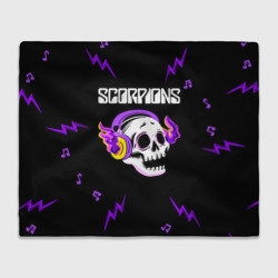 Плед 3D Scorpions неоновый череп