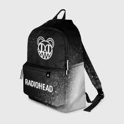 Рюкзак 3D Radiohead glitch на темном фоне по-центру