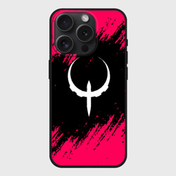 Чехол силиконовый для Apple iPhone 15 Pro матовый Quake розовые краски