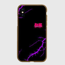 Чехол для iPhone XS Max матовый Tekken storm neon
