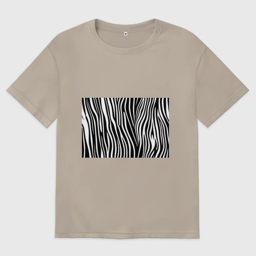 Мужская футболка хлопок Oversize Полоски зебры