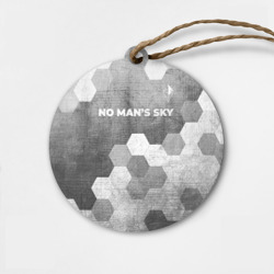 Деревянная игрушка круг No Man's Sky - grey gradient посередине