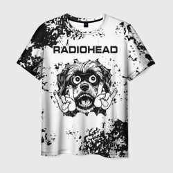 Мужская футболка 3D Radiohead - рок пес