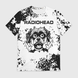 Мужская футболка 3D Radiohead - рок пес