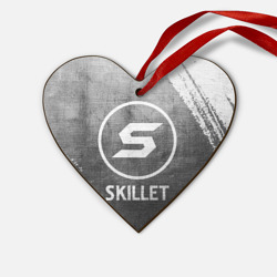 Деревянная игрушка Сердце Skillet - grey gradient
