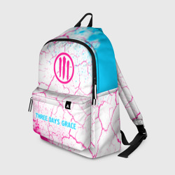 Рюкзак 3D Three Days Grace neon gradient style по-центру
