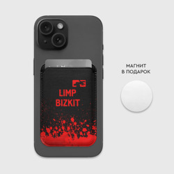 Картхолдер Magsafe магнитный Limp Bizkit - red gradient посередине - фото 2