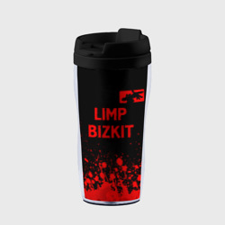 Термокружка-непроливайка Limp Bizkit - red gradient посередине