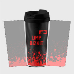 Термокружка-непроливайка Limp Bizkit - red gradient посередине - фото 2