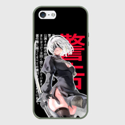 Чехол для iPhone 5/5S матовый 2b с клинком - Nier automata