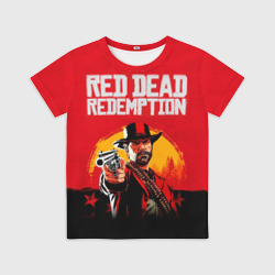 Детская футболка 3D Red Dead Redemption - cowboys 