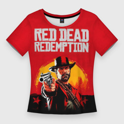 Женская футболка 3D Slim Red Dead Redemption - cowboys 