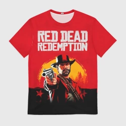 Мужская футболка 3D Red Dead Redemption - cowboys 