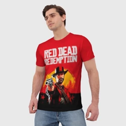 Мужская футболка 3D Red Dead Redemption - cowboys  - фото 2